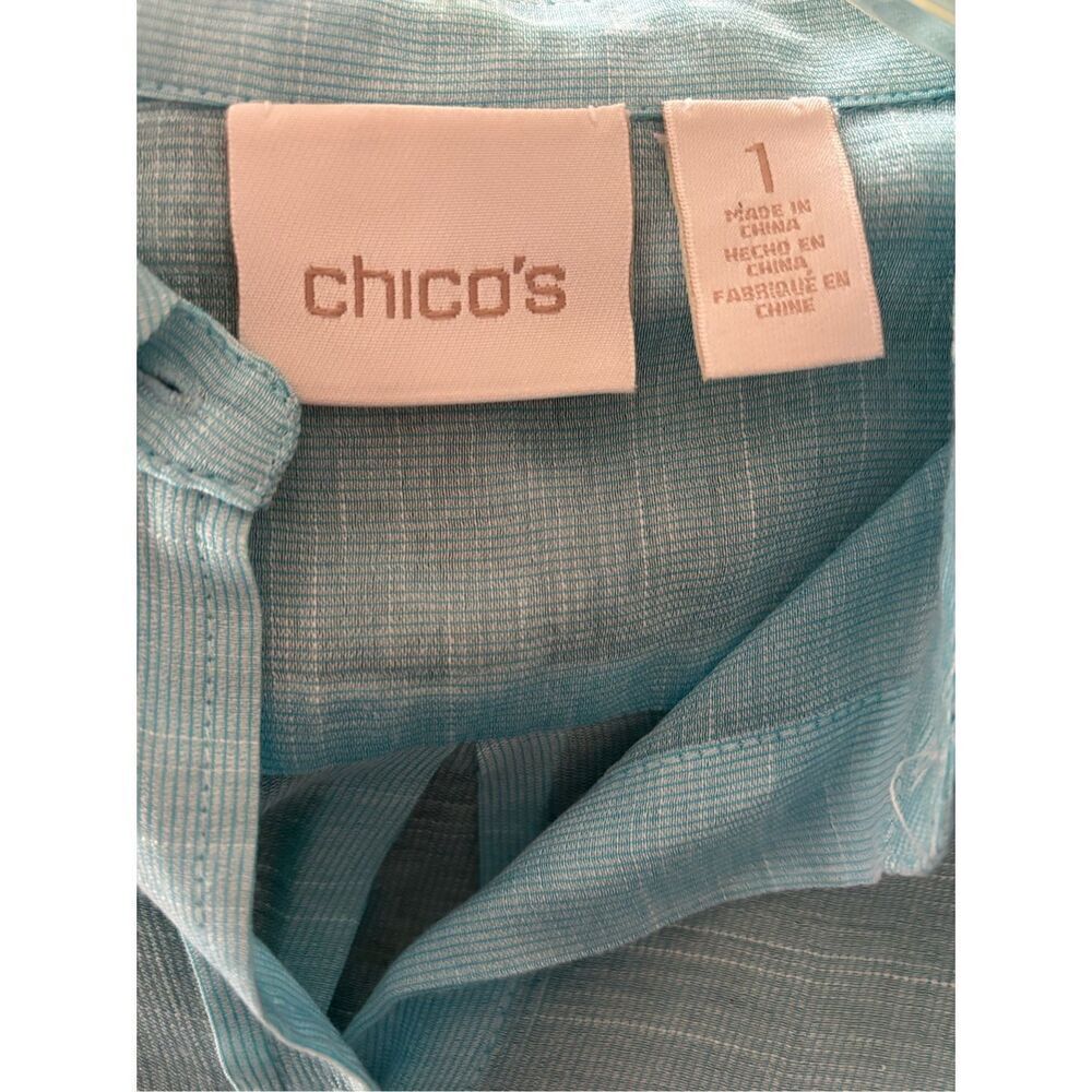 Chico’s Sheer Button Up Blouse - Picture 6 of 6